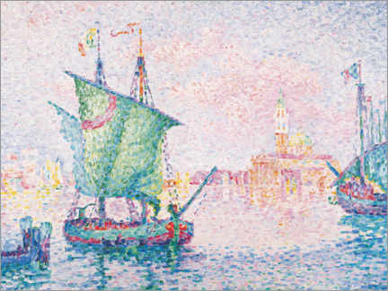 Cuadro de madera  Venecia - la nube rosa - Paul Signac