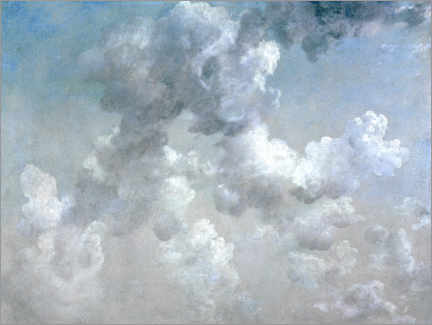 Cuadro de madera  Estudiando las nubes - John Constable