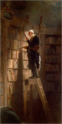 Póster  El bibliotecario - Carl Spitzweg
