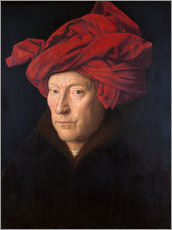 Vinilo para la pared  Hombre con turbante rojo - Jan van Eyck