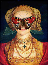 Vinilo para la pared  The butterfly mask (by Hans Holbein)