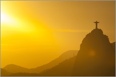 Cuadro de plexi-alu  Vista de Cristo Redentor en Sunrise, Río de Janeiro, Brasil - Michael Runkel
