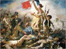 Vinilo para la pared  La libertad guia a la gente - Eugene Delacroix