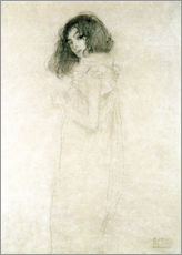 Vinilo para la pared  Retrato de una mujer joven - Gustav Klimt