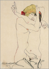 Cuadro de plexi-alu  Dos amigos abrazados - Egon Schiele