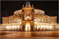 Cuadro de plexi-alu  Saxon State Opera House in Dresden at night (Germany) - Christian Müringer