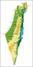 Póster  Mapa de Israel