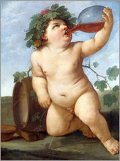 Vinilo para la pared  Baco bebiendo - Guido Reni