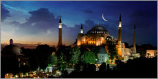 Vinilo para la pared  View of Hagia Sophia after sunset