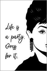 Cuadro de aluminio  Audrey Hepburn Quote - Martina illustration