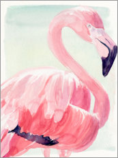 Póster  Flamenco rosa pastel II - Jennifer Parker