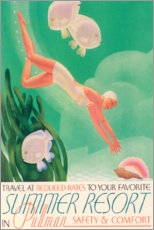 Póster  Resort de verano (inglés) - Vintage Travel Collection