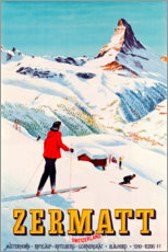 Póster  Zermatt - Vintage Travel Collection