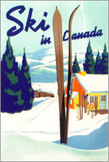 Lienzo  Esquiar en Canadá (Inglés) - Vintage Travel Collection