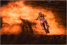 Cuadro de metacrilato  Motocross en el lodo - Salkov Igor
