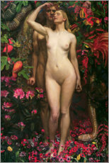 Póster  Adán y Eva con la serpiente - Byam Shaw