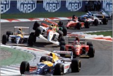 Póster Alain Prost, Jean Alesi, Ayrton Senna, Damon Hill, 1993