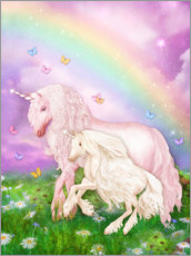 Cuadro de plexi-alu  Unicornio y arcoíris mágico - Dolphins DreamDesign