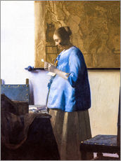 Vinilo para la pared  Mujer leyendo una carta - Jan Vermeer