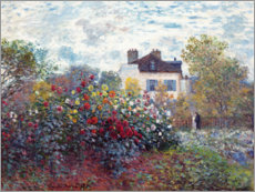 Lienzo  Jardín de los artistas en Argenteuil - Claude Monet