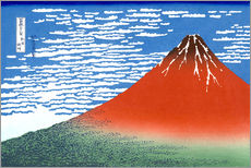 Vinilo para la pared  El monte Fuji en un día despejado - Katsushika Hokusai