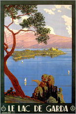 Vinilo para la pared  El lago de Garda, Italia - Vintage Travel Collection