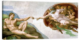 Lienzo  La creación de Adam - Michelangelo