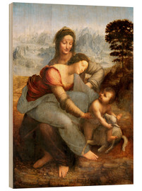 Cuadro de madera  Virgen y niño con Santa Ana - Leonardo da Vinci