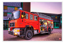 Póster  Fire brigade ladder truck - Markus Will