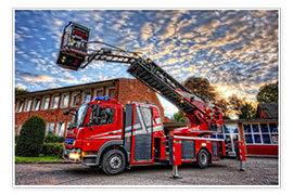 Póster  Camión de bomberos con escalera - Markus Will