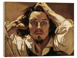 Cuadro de madera  Gustave Courbet, el desesperado - Gustave Courbet
