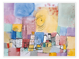 Póster  Ciudad alemana - Paul Klee