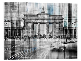 Cuadro de PVC  Berlin Cityscape Brandenburger Tor - Städtecollagen