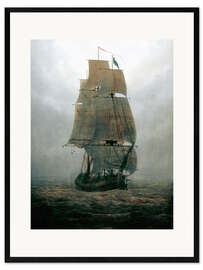 Impresión de arte enmarcada  Velero en la niebla - Caspar David Friedrich