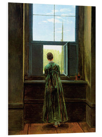 Cuadro de PVC  Mujer en la ventana - Caspar David Friedrich
