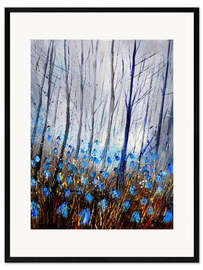 Impresión de arte enmarcada  Flores azules del bosque - Pol Ledent