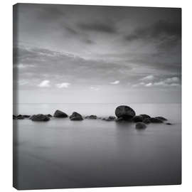 Lienzo  Stones on the sea beach - black and white - Frank Herrmann