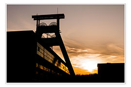 Póster Colliery in Sunset