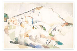 Póster  The Château Noir and Mont Sainte-Victoire - Paul Cézanne