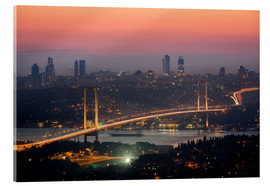 Cuadro de metacrilato  Bosporus-Bridge at Night (Istanbul / Turkey) - gn fotografie