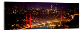Cuadro de metacrilato  Bosporus-Bridge at night - red (Istanbul / Turkey) - gn fotografie