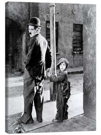 Lienzo  El niño, Charles Chaplin y Jackie Coogan, 1921