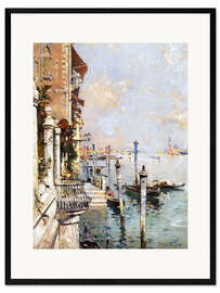 Impresión de arte enmarcada  El Gran Canal, Venecia - Franz Richard Unterberger