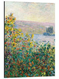 Cuadro de aluminio  Arbustos de flores en Vetheuil - Claude Monet