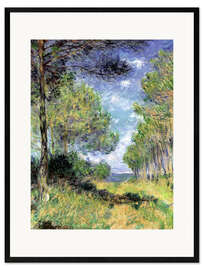 Impresión de arte enmarcada  Pinos en Varengeville - Claude Monet