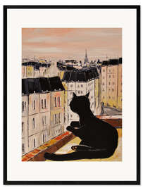 Impresión de arte enmarcada  Gatito en París - JIEL