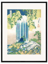 Impresión de arte enmarcada  La cascada de Yoro en la provincia de Mino - Katsushika Hokusai