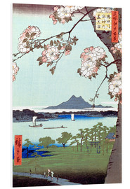 Cuadro de PVC  Masaki y el bosque de Suijan con el río Sumida - Utagawa Hiroshige