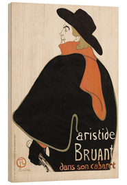 Cuadro de madera  Aristide Bruant dans son cabaret (francés) - Henri de Toulouse-Lautrec