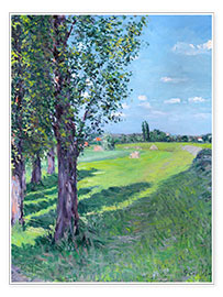 Póster  Vista de los Petit Gennevilliers del 'Aumone Graben' - Gustave Caillebotte